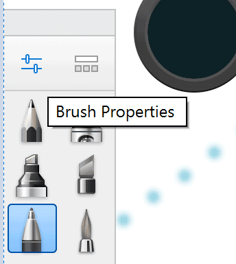 Brush Properties tab in Autodesk Sketchbook.