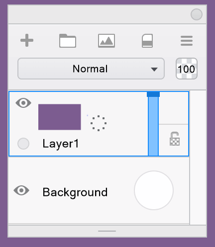 Autodesk Sketchbook layers menu.