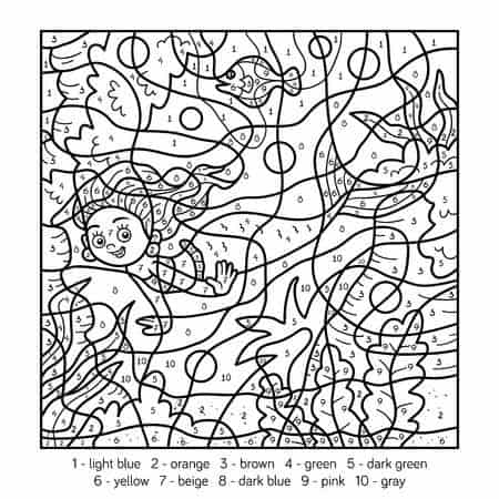 A paint-by-number activity example.