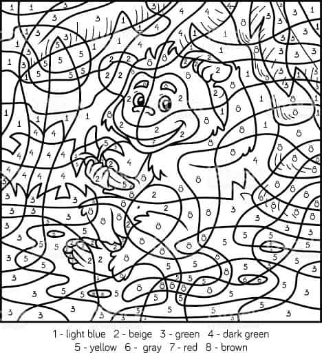 A paint-by-number activity example.