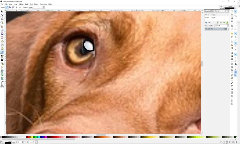 A screenshot of the Inkscape interface.