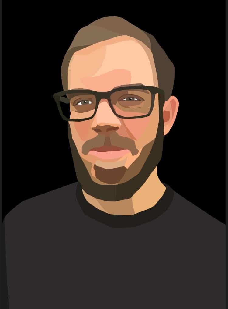 Art of a person created in Inkscape.