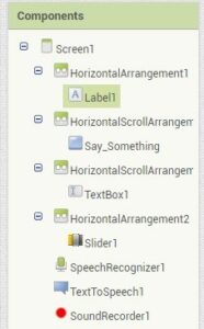 components tab