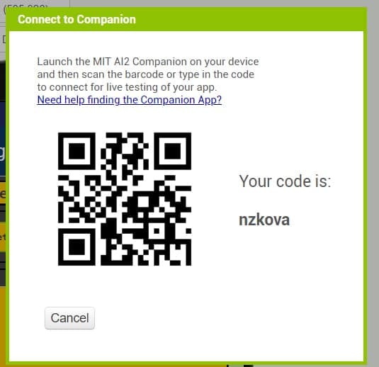 connect ai companion qr code