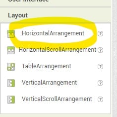layout tab horizontal arrangement tab circled