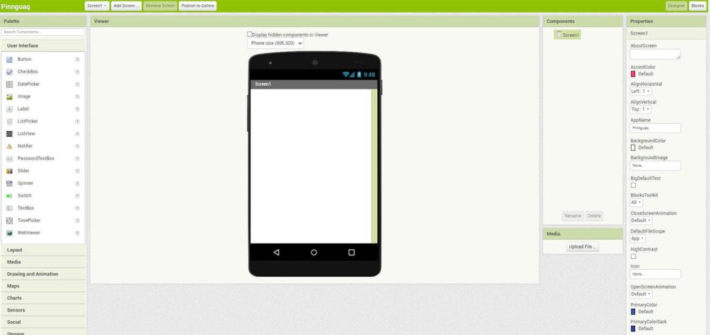 mit app inventor user interface