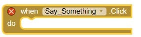 when say something do empty block