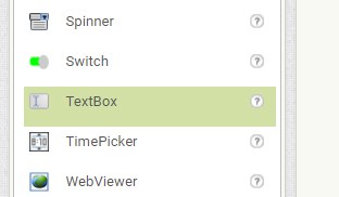 textbox selected