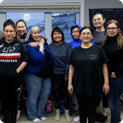 Learners in Iqault Makerspace Learners in Iqaluit Makerspace